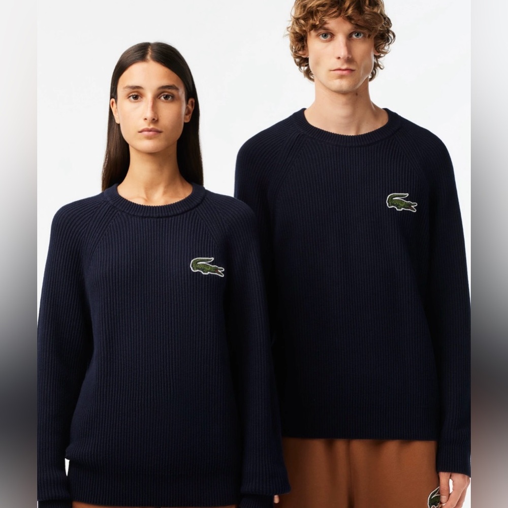 Lacoste Unisex Organic Cotton Crew Neck Sweater - worn once - like new